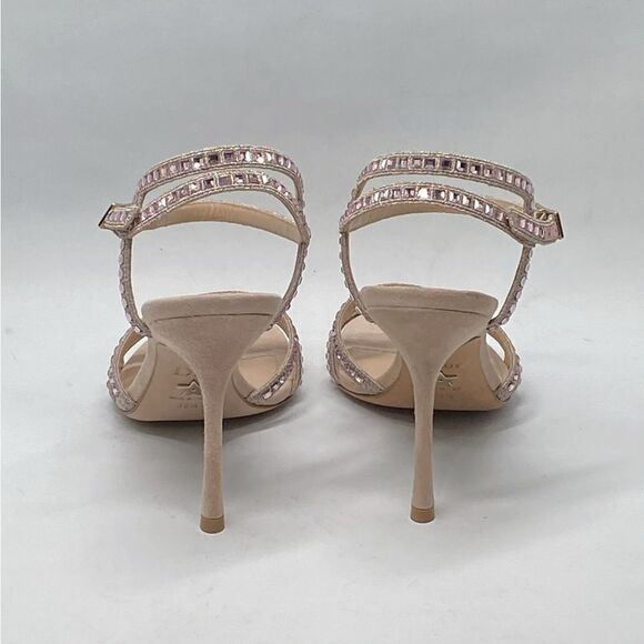 Dior Gem Embroidered Crystal Suede Heel Sandals size 36.5 - Picture 6 of 15